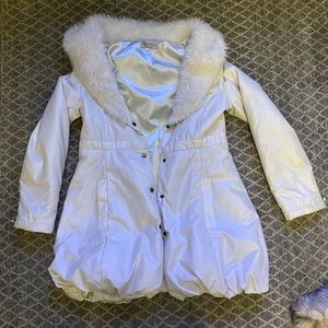 BCBGeneration Ivory Coat with Hood
